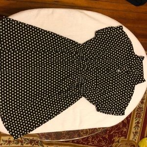 Used black polka dot dress - runs small